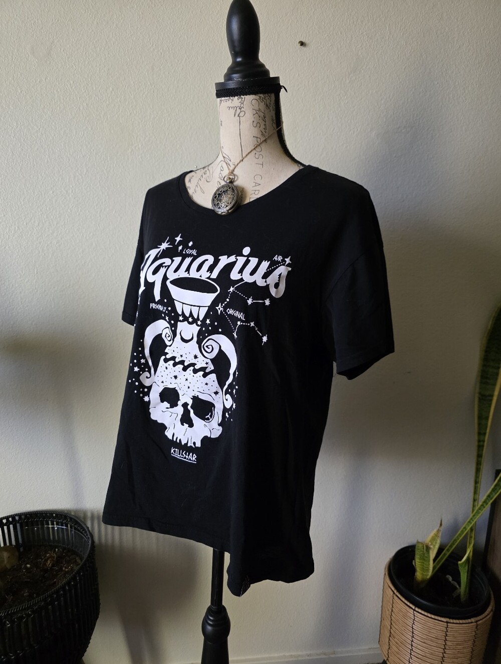 Killstar Black Aquarius Skull Graphic Tee - Picture 4 of 6